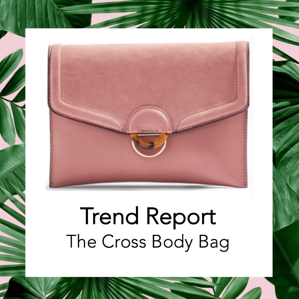 TOPSHOP Cairo Crossbody Bag Pink w/ chain Like New